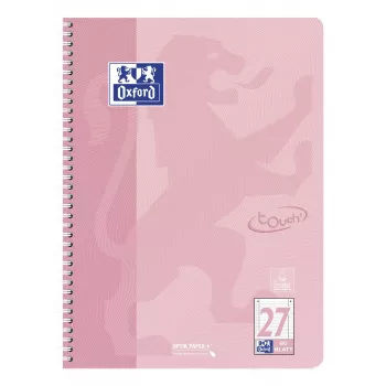 Oxford kollegieblok Touch Pastel, DIN A4+, linjeret (linjering 27), 80 ark, Optik Paper, 4-hulsstanset