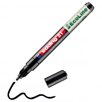Edding 51 EcoLine 4-51-001 lakmarker sort 1 mm, 2 mm