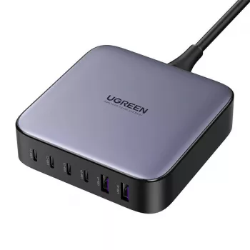 Ugreen 200W GaN-lader, 4x USB-C, 2x USB-A, sort