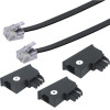 Schwaiger TAL6306533 Telephone Connection Cable, universal, 6 m, RJ-11, black