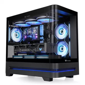 Thermaltake Arcus 190 TG ARGB mini-tower-kabinet, sort, hærdet glas