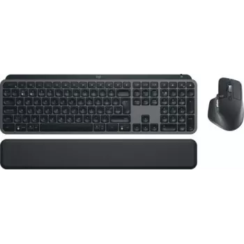 Logitech MX Keys S Combo 920-011613 tastatur- og mussæt, trådløs (RF) + Bluetooth, QWERTY UK-engelsk, grafit