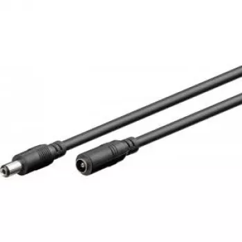 Goobay 71399 DC-forlængerkabel, 3 m, sort, med DC-stik 5,5 x 2,1 mm