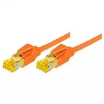 Tecline Cat 6A S/FTP (S-STP) patchkabel, RJ-45 til RJ-45, 0,5 m, orange