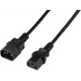 Renkforce Deluxe strømforlængerkabel, C13-apparatstik til C14-apparatstikdåse, 3 m, sort