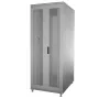 IT-BUDGET 19″-netværksskab SRK, 42 HE, BxD 600x800 mm, perforerede dobbeltdøre for + bag, monteret, lysegrå