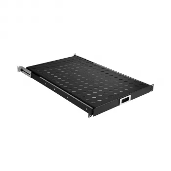 EFB Elektronik 691651ATS.12 udtrækkelig 19 inch-hylde 1HE, dybsort RAL 9005