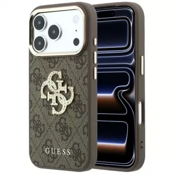 Guess 4G & Big Strass Logo smartphonecover til iPhone 18 Pro / 17 Pro, brun