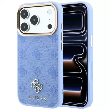 Guess Peony 4G Small Logo MagSafe-smartphonecover til iPhone 18 Pro / 17 Pro, lyseblå