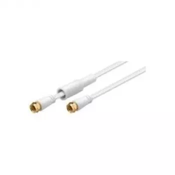 Wentronic 67298 SAT F-stik til F-stik, stik/stik, forgyldt, hvid