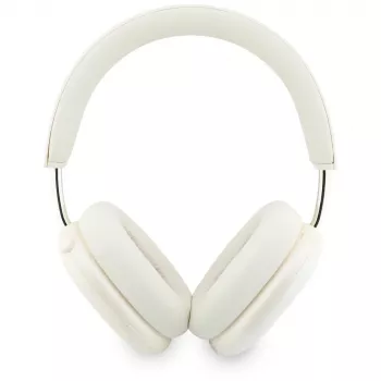 Guess GUE005824 Metallic Effect Metal Script Logo Bluetooth-hovedtelefoner, ENC, beige