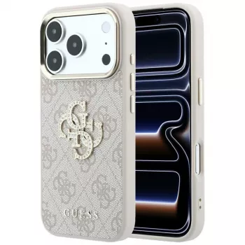 Guess GUE005506 4G & Big Strass Logo cover til iPhone 18 Pro Max / 17 Pro Max, lyserød