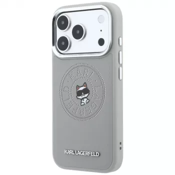 Karl Lagerfeld KF003302 Point & Choupette Sketch MagSafe case for iPhone 18 Pro Max / 17 Pro Max, grey
