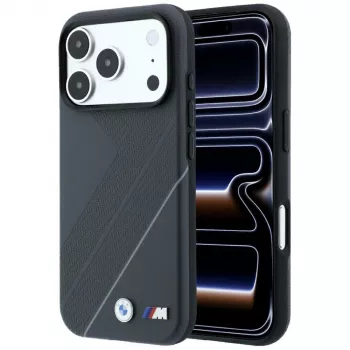BMW M Tire Track med Silver Line MagSafe-cover til iPhone 18 Pro / 17 Pro, anthracit
