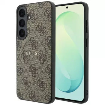 Guess Embossed 4G Ring Classic Logo MagSafe-smartphonecover til Samsung Galaxy S26 FE, brun