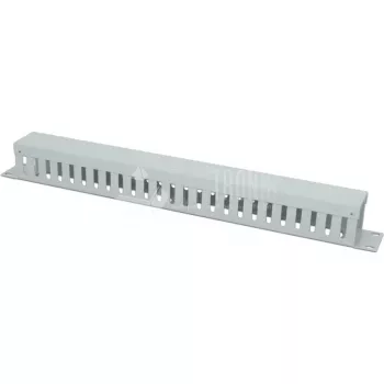 Wirewin KRP 1U 19 inch 1HE kabelføringspanel med afdækning, grå RAL7035