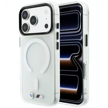BMW M IML Frosted Metal Logo & Trims cover med MagSafe til iPhone 18 Pro / 17 Pro, transparent