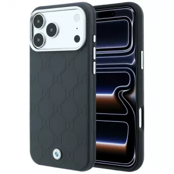 BMW Sign Deboss Quilted Metal Logo MagSafe-cover til iPhone 18 Pro Max / 17 Pro Max, antracit
