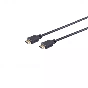 Wentronic 77473-E HDMI-kabel, 3 m, 3D, Ethernet, 4K 60 Hz, forgyldt
