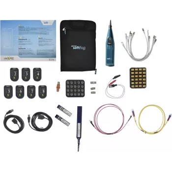 Softing IT Psiber CableMaster PROF_ACC_KIT professionelt tilbehørssæt, kabel-/adaptersæt, netværk, telefon, 0,5 m, duplex