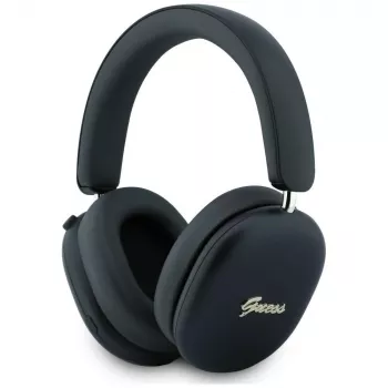 Guess GUE005823 on-ear-hovedtelefoner, Metallic Effect Metal Script Logo, Bluetooth, ENC, sort