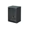 Triton RBA-09-AS3-BAX-C1 10-inch wall-mount cabinet, one-piece, 9U, 300 mm, glass door, black RAL 9005