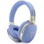 Guess Grained Triangle Gold Logo Bluetooth ENC on-ear-hovedtelefoner, blå