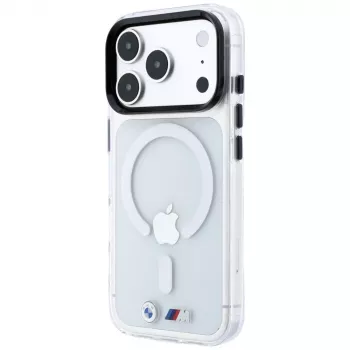 BMW M IML Glossy Metal Logo & Trims MagSafe-cover til iPhone 18 Pro Max / 17 Pro Max, transparent