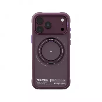Skinarma Atlas cover med MagSafe og drejelig stander til iPhone 18 Pro Max / 17 Pro Max, bordeaux