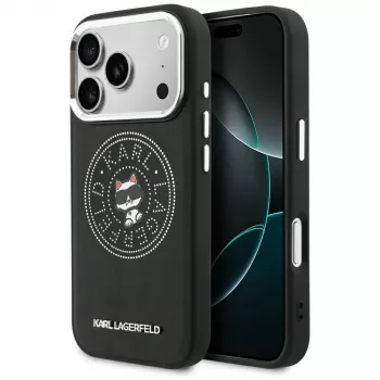 Karl Lagerfeld Point & Choupette Sketch MagSafe case for iPhone 18 Pro / 17 Pro, black