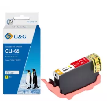 G&G blækpatron kompatibel med Canon CLI-65Y (12,7 ml), gul