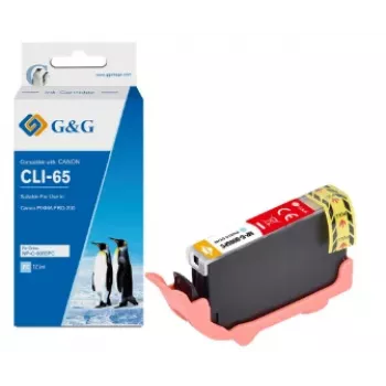 G&G blæk kompatibel med Canon CLI-65PC, foto-cyan
