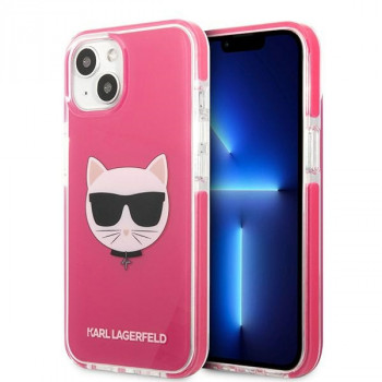 Karl Lagerfeld KLHCP13STPECPI hardcase-cover til Apple iPhone 13 mini 5,4 inch, Choupette Head, fuchsia