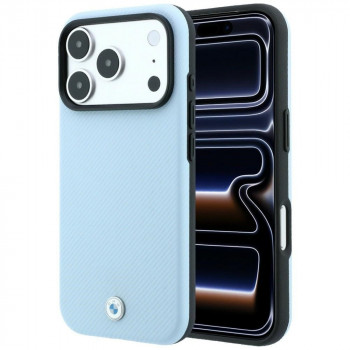 BMW Kevlar Metal Logo MagSafe-cover til Apple iPhone 18 Pro / 17 Pro, blå