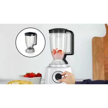 Bosch MultiTalent 3 MCM3230W køkkenmaskine, 800 W, 2,3 L skål, 2 hastigheder, hvid