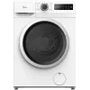 Midea MF110W80/W-PL Slim Washing Machine, 8 kg, White/Black