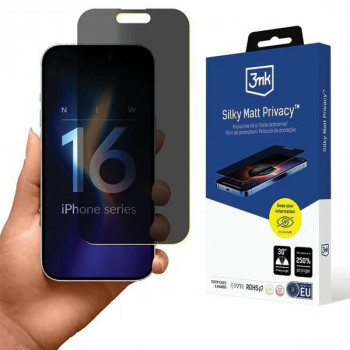 3MK Silky Matt Privacy mat skærmbeskyttelsesfilm Apple iPhone 16 Plus