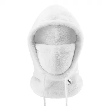 Qunature Arctic Velvet skibalaclava, størrelse M, hvid