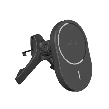 PURO bilholder med Qi2-lader, MagSafe-kompatibel, sort