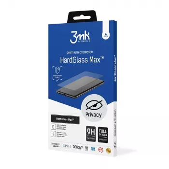 3MK HardGlass Max Privacy-hærdet glas skærmbeskyttelse til Samsung Galaxy A34 5G, sort