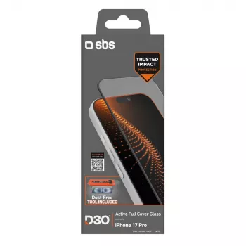 SBS D3O panserglas med applikator til iPhone 17 Pro (1 stk.)