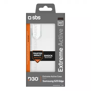 SBS D3O cover til Samsung Galaxy S25 Edge, transparent
