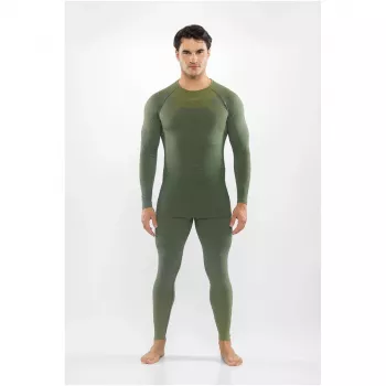 Viking Altis Man Set herre-merino-baselayer-sæt, mørkegrøn, L