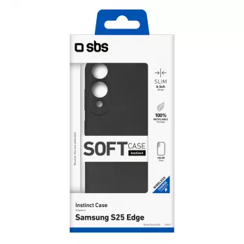 SBS Instinct cover til Samsung Galaxy S25 Edge, sort