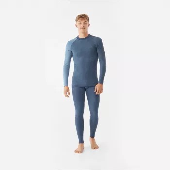 Viking Meriboo Man sæt herre-merinouldundertøjssæt, navy, M