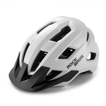 Rockbros LK-67 ungdomscykelhjelm med aftageligt visir, 54-58 cm, hvid