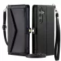 Hurtel Samsung Galaxy A56 5G PU-lædertaske med standfunktion og remme, sort