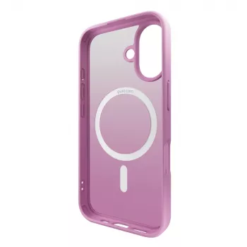 Puro Gradient MagSafe-silikonecover til iPhone 16, pink