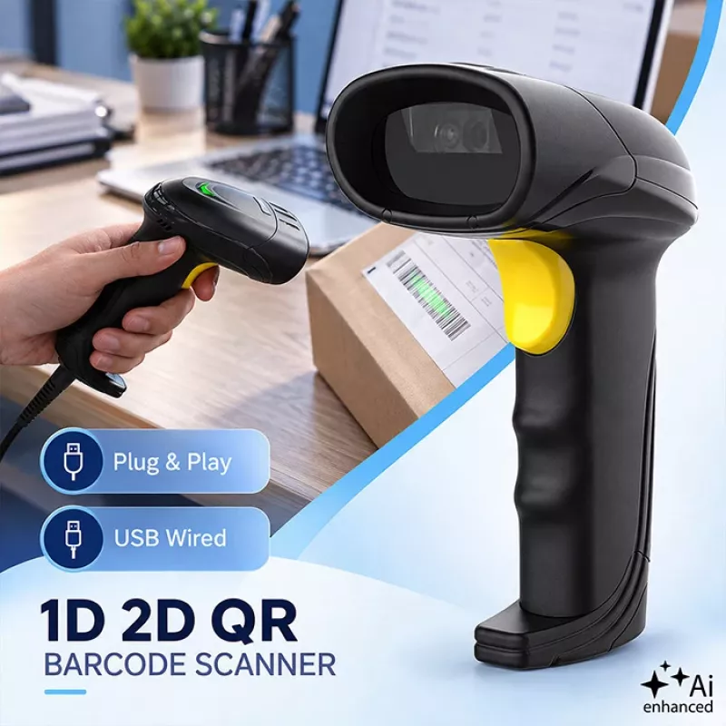 Qoltec Precision stregkodescanner 1D 2D, QR, EAN, USB