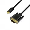 Logilink UA0475 USB 3.2 Gen1 Type-C cable, C/M to VGA/M, 1080p/60 Hz, black, 1.8 m